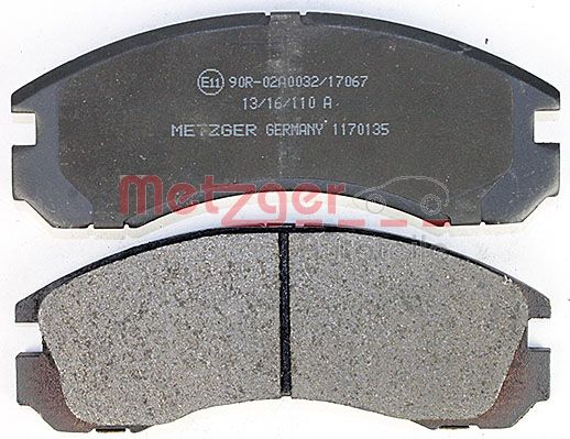 METZGER 1170135 GREENPARTS Bremsbelagsatz, Scheibenbremse